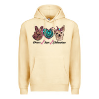 Pina Colada peace love chihuahua Premium Hoodie - RanaPortraitStore