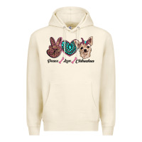Tofu peace love chihuahua Premium Hoodie - RanaPortraitStore