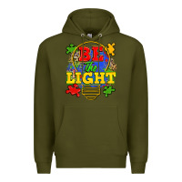 Army Green be the light Premium Hoodie - Zillion Design Studio