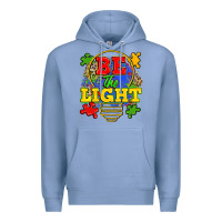 Colony Blue be the light Premium Hoodie - Zillion Design Studio