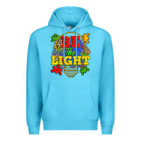 Ocean Blue be the light Premium Hoodie - Zillion Design Studio