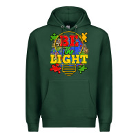 Sports Green be the light Premium Hoodie - Zillion Design Studio
