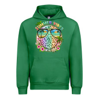 Emerald summer vibes with smile face and leopard Urban Hoodie - texasbilliewilder