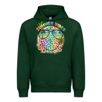 Forest Green summer vibes with smile face and leopard Urban Hoodie - texasbilliewilder