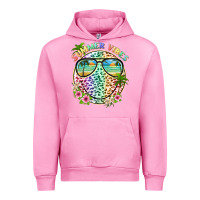 Fuchsia Pink summer vibes with smile face and leopard Urban Hoodie - texasbilliewilder