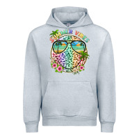 Heather Grey summer vibes with smile face and leopard Urban Hoodie - texasbilliewilder