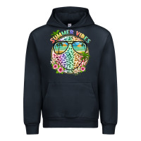 Navy summer vibes with smile face and leopard Urban Hoodie - texasbilliewilder