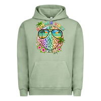 Pigment Oil Green summer vibes with smile face and leopard Urban Hoodie - texasbilliewilder
