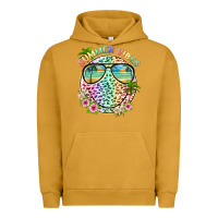 Pigment Peanut Butter summer vibes with smile face and leopard Urban Hoodie - texasbilliewilder