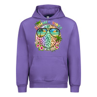 Summer Vibes With Smile Face And Leopard Urban Hoodie | Teevron