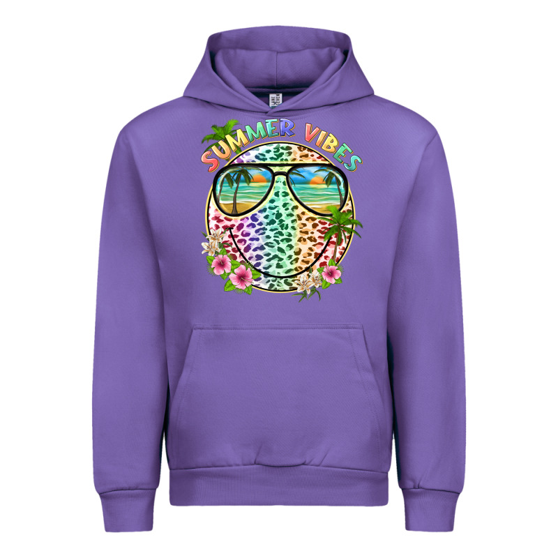 Summer Vibes With Smile Face And Leopard Urban Hoodie by texasbilliewilder | Teevron
