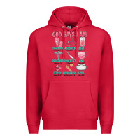 Cardinal god says i am Premium Hoodie - texasbilliewilder