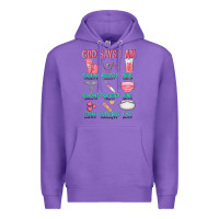 Purple god says i am Premium Hoodie - texasbilliewilder