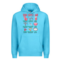 Ocean Blue god says i am Premium Hoodie - texasbilliewilder