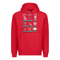 Red god says i am Premium Hoodie - texasbilliewilder