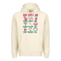 Sandshell god says i am Premium Hoodie - texasbilliewilder