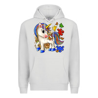 Dove Grey autism unicorn Premium Hoodie - Zillion Design Studio