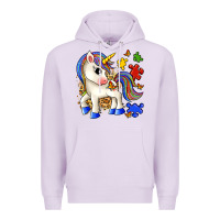Lilac autism unicorn Premium Hoodie - Zillion Design Studio