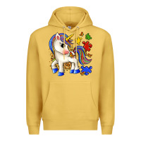 Antique Gold autism unicorn Premium Hoodie - Zillion Design Studio