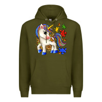 Army Green autism unicorn Premium Hoodie - Zillion Design Studio
