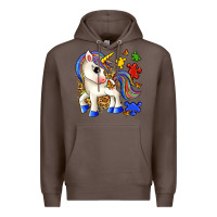 Coffee autism unicorn Premium Hoodie - Zillion Design Studio