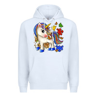 White autism unicorn Premium Hoodie - Zillion Design Studio