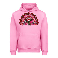 Fuchsia Pink valentine's day baby cow rainbow Urban Hoodie - RanaPortraitStore