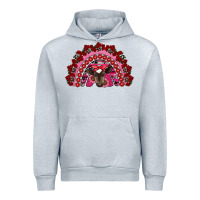 Heather Grey valentine's day baby cow rainbow Urban Hoodie - RanaPortraitStore