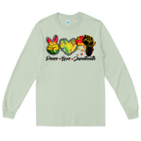 Matcha peace love juneteenth Long Sleeve Tee - BarkalooDesign