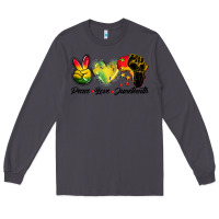 Smoke peace love juneteenth Long Sleeve Tee - BarkalooDesign