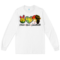 White peace love juneteenth Long Sleeve Tee - BarkalooDesign