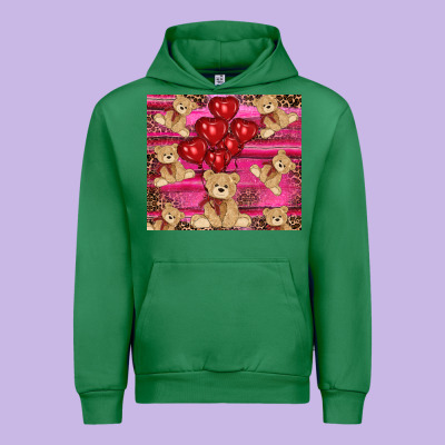 Valentine's Day Tedybear Tumbler Urban Hoodie Designed By Ranaportraitstore