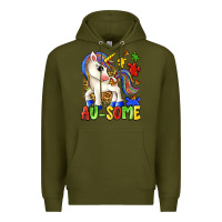Army Green au some unicorn Premium Hoodie - Zillion Design Studio