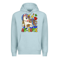 Blue Mist au some unicorn Premium Hoodie - Zillion Design Studio