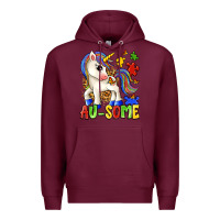 Burgundy au some unicorn Premium Hoodie - Zillion Design Studio