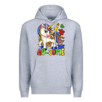 Heather Grey au some unicorn Premium Hoodie - Zillion Design Studio