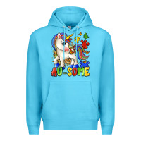 Ocean Blue au some unicorn Premium Hoodie - Zillion Design Studio