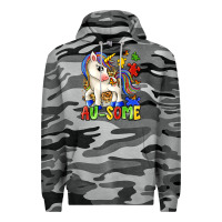 Slate Camo au some unicorn Premium Hoodie - Zillion Design Studio