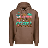 Chestnut half nurse half coffee Premium Hoodie - texasbilliewilder