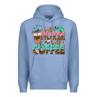 Colony Blue half nurse half coffee Premium Hoodie - texasbilliewilder