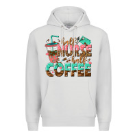Dove Grey half nurse half coffee Premium Hoodie - texasbilliewilder
