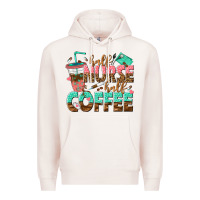 Pale Pink half nurse half coffee Premium Hoodie - texasbilliewilder