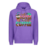 Purple half nurse half coffee Premium Hoodie - texasbilliewilder
