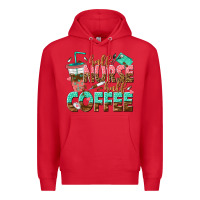 Red half nurse half coffee Premium Hoodie - texasbilliewilder