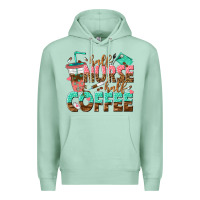 Seafoam half nurse half coffee Premium Hoodie - texasbilliewilder