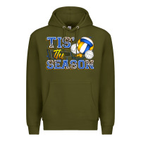 Army Green tis' the season volleyball Premium Hoodie - Zillion Design Studio