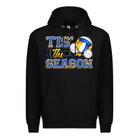 Black tis' the season volleyball Premium Hoodie - Zillion Design Studio
