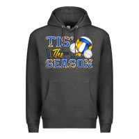 Charcoal Heather tis' the season volleyball Premium Hoodie - Zillion Design Studio
