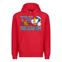 Red tis' the season volleyball Premium Hoodie - Zillion Design Studio