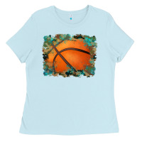 Sports Basketball Background Ladies Tee | Teevron